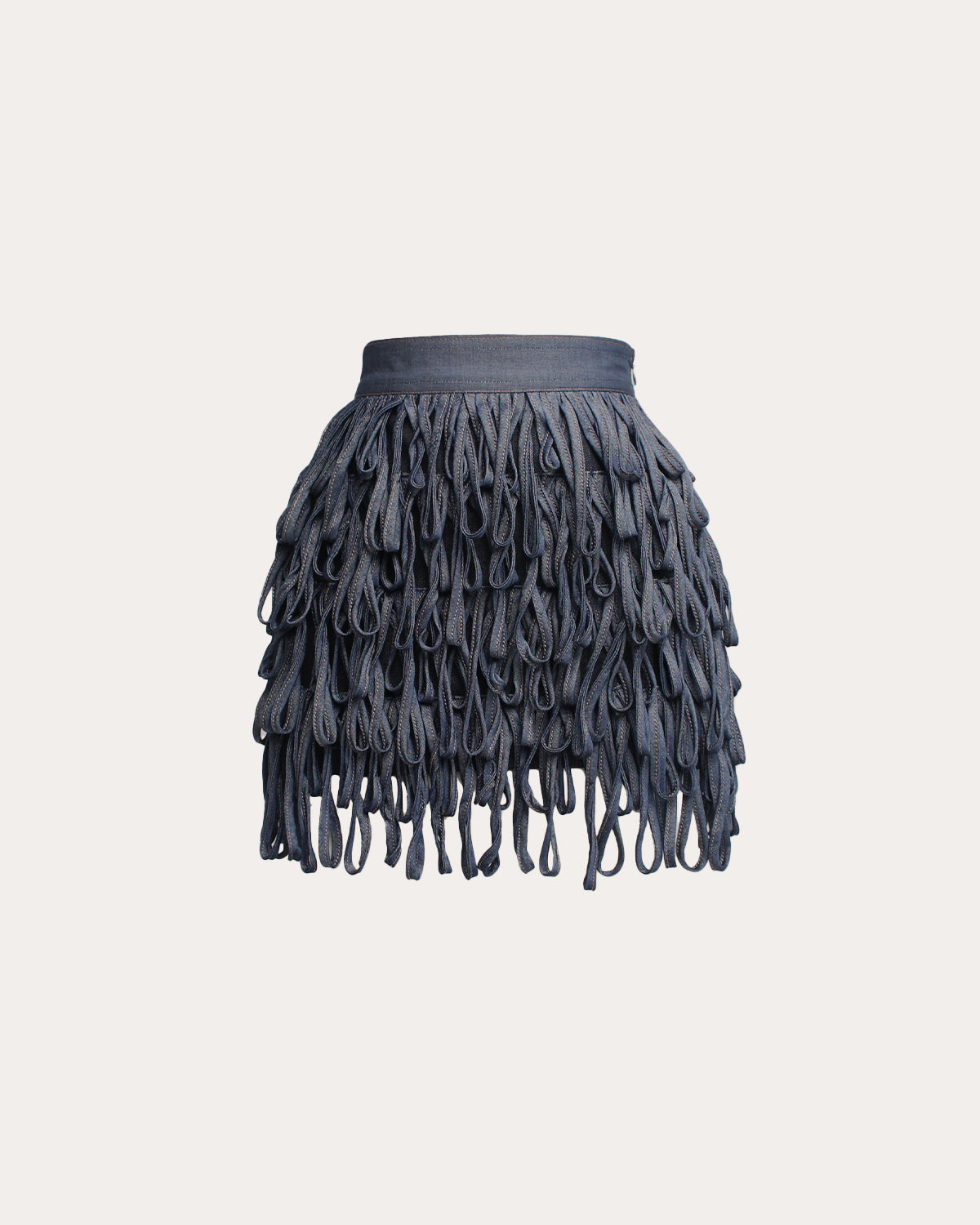 Tutu's Looped Denim Mini Skirt