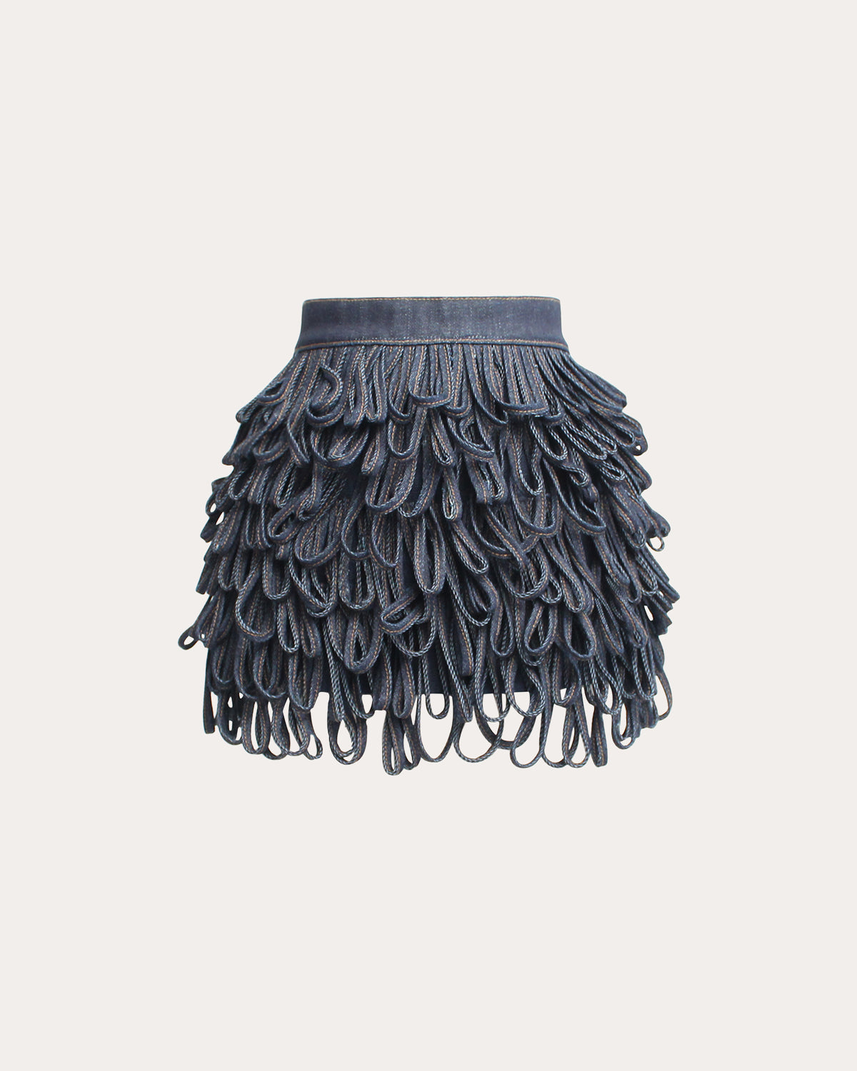 Tutu's Looped Denim Mini  Skirt